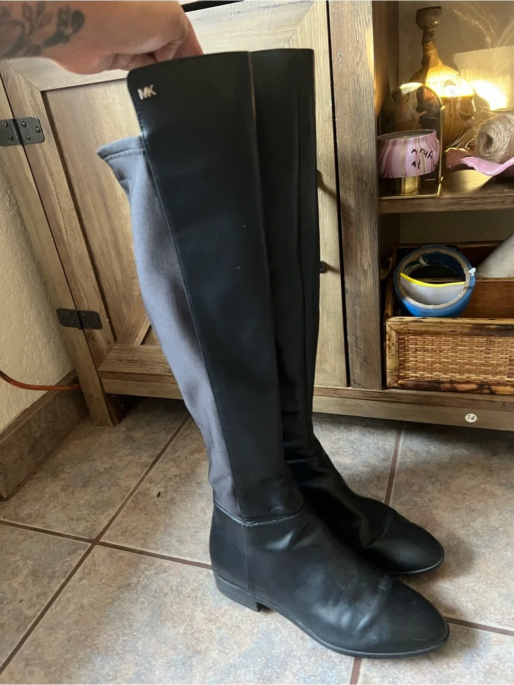 Michael Kors Black Over-the-Knee Riding Boots